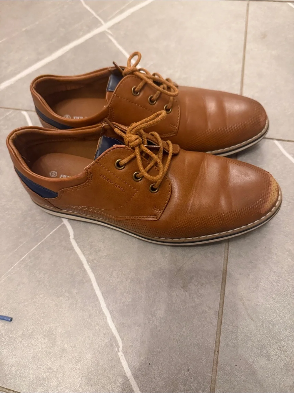 Casual Dress Shoes for Kids in Cognac Brown